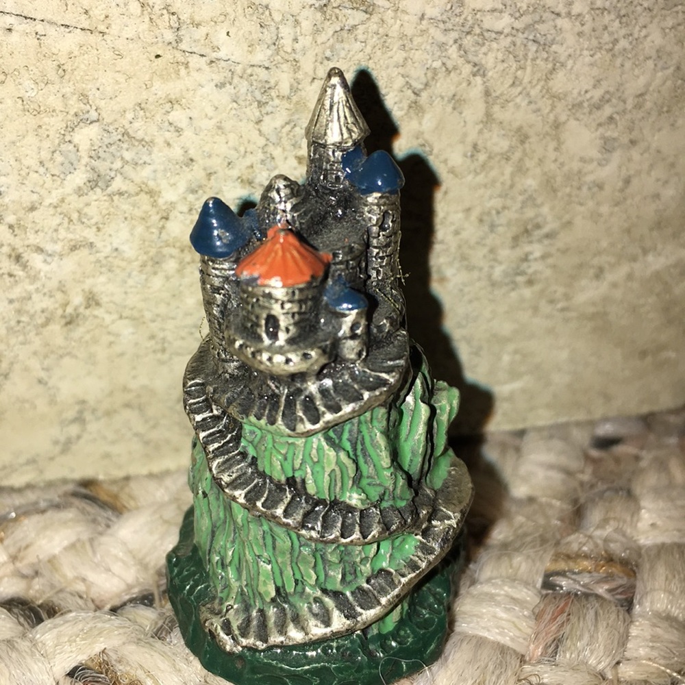 Vintage Pewter Miniature Castle